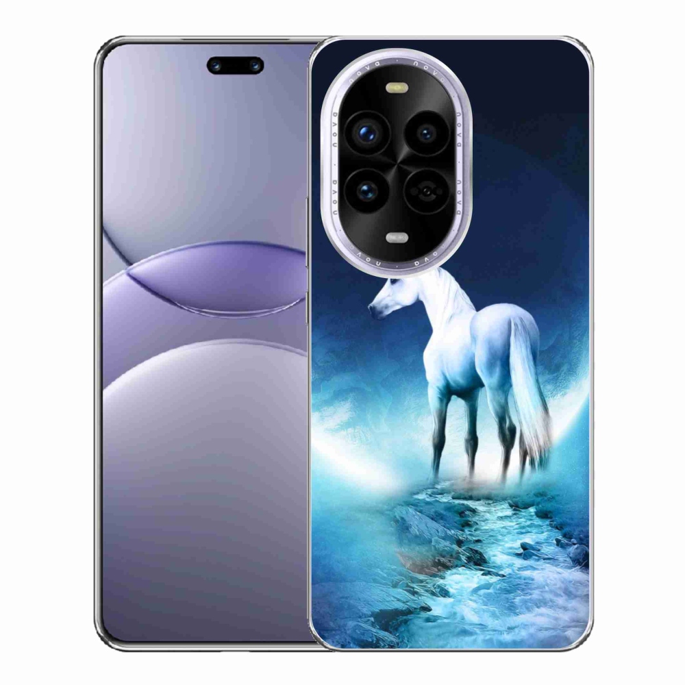 Gélový kryt mmCase na Huawei Nova 13 Pro 5G - biely jednorožec