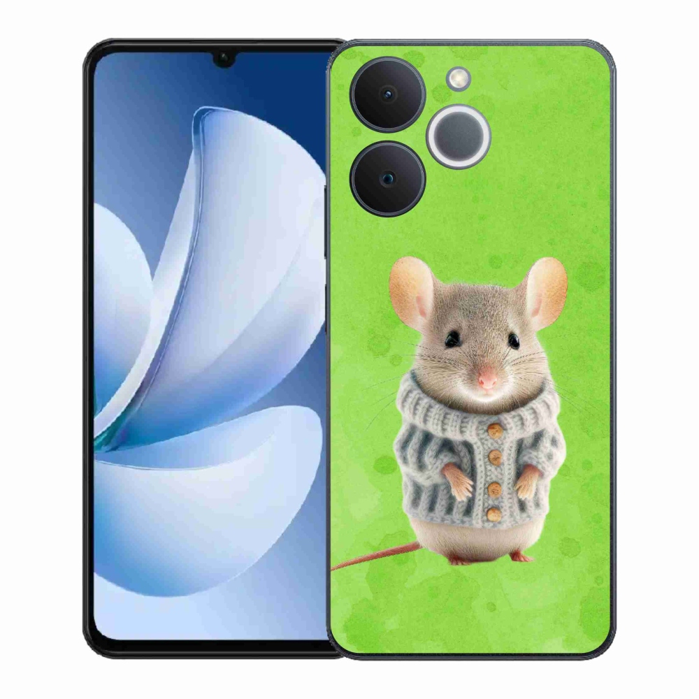 Gélový kryt mmCase na Realme Note 70T - myška vo svetri