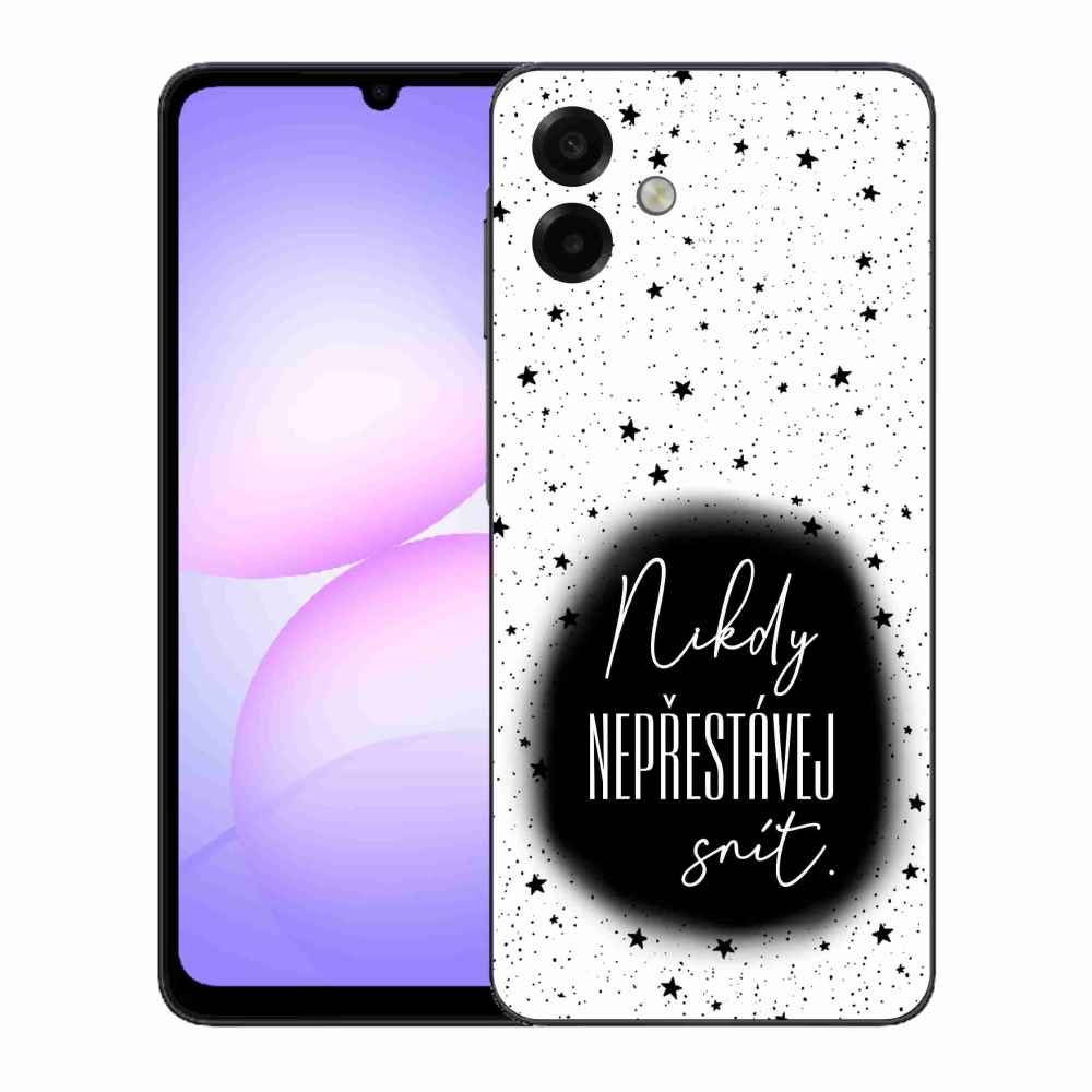 Gélový kryt mmCase na Samsung Galaxy A07 4G - citát 1 čiernobiele pozadie