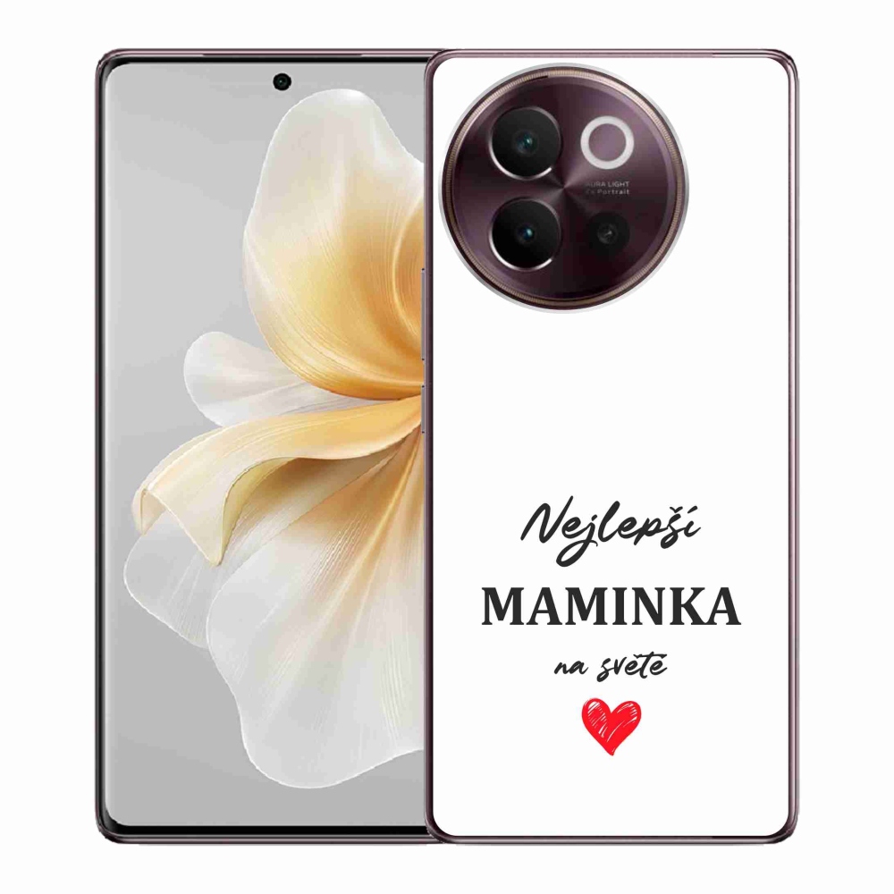 Gélový kryt mmCase na Vivo V40 Lite 5G - najlepšia mamička 1 biele pozadie