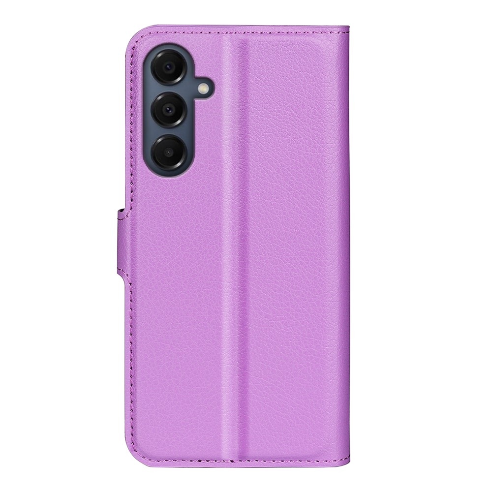 Litchi knižkové púzdro na Samsung Galaxy A17 4G/5G - fialové