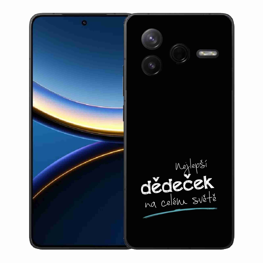 Gélový kryt mmCase na Xiaomi Poco F7 Pro - najlepší dedko 3 čierne pozadie
