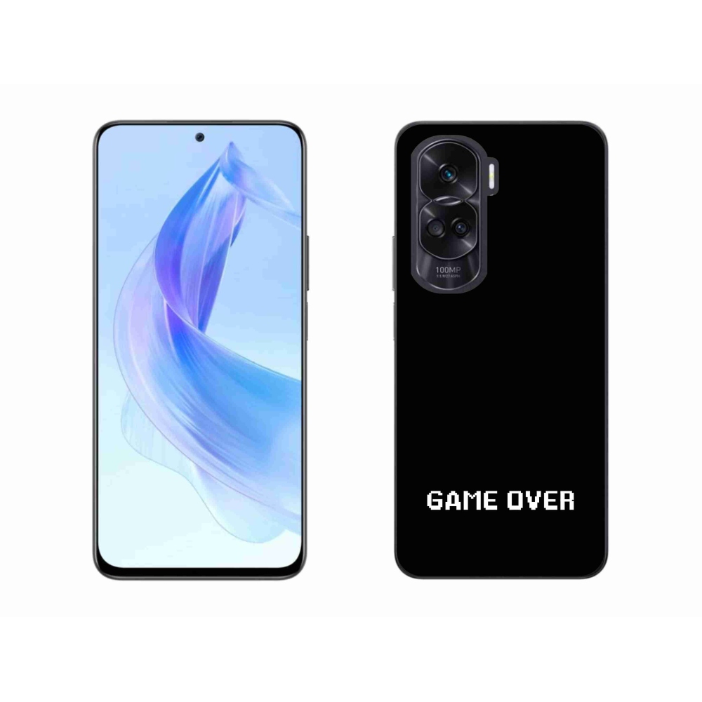 Gélový kryt mmCase na Honor 90 Lite - game over čierne pozadie
