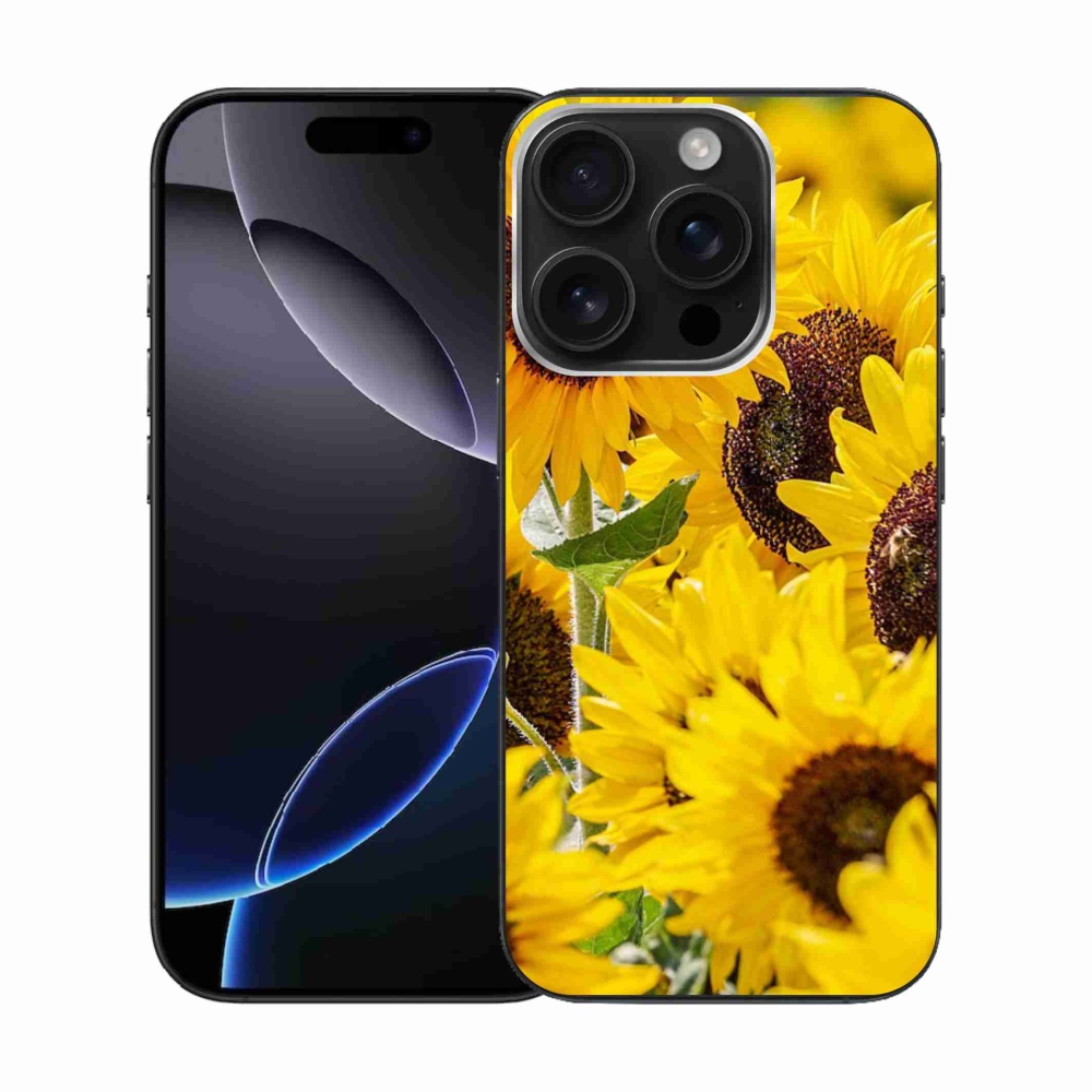 Gélový kryt mmCase na iPhone 16 Pro - slnečnice