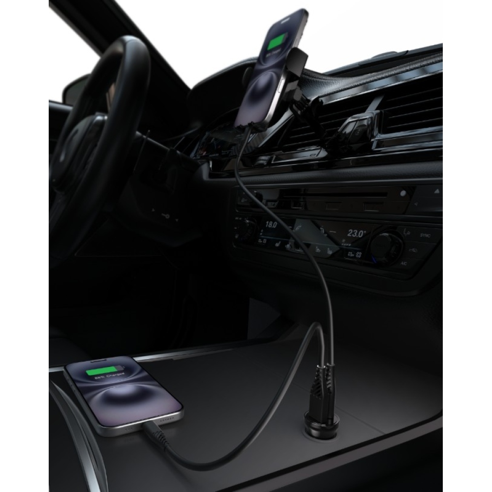 iPEAX Autonabíjačka CL-01, 2,4 A, 2x USB-A - čierna