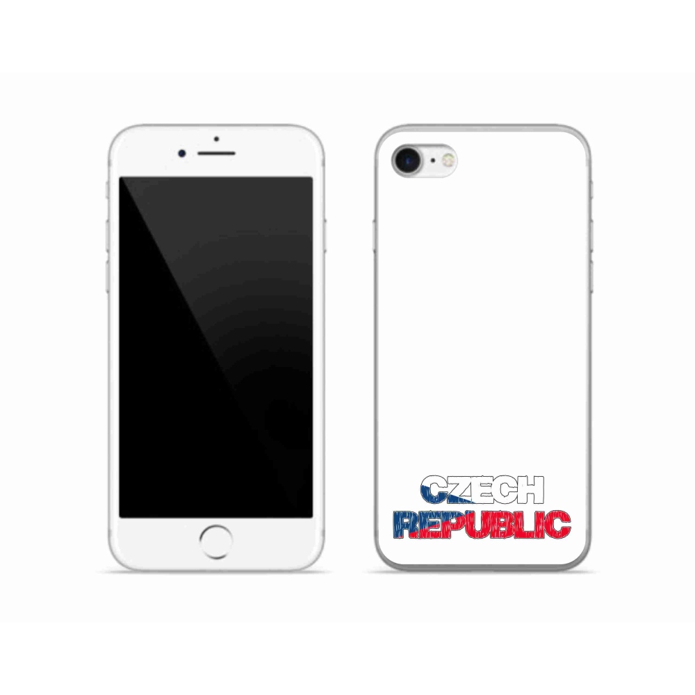 Gélový kryt mmCase na iPhone SE (2022) - Czech Republic biele pozadie