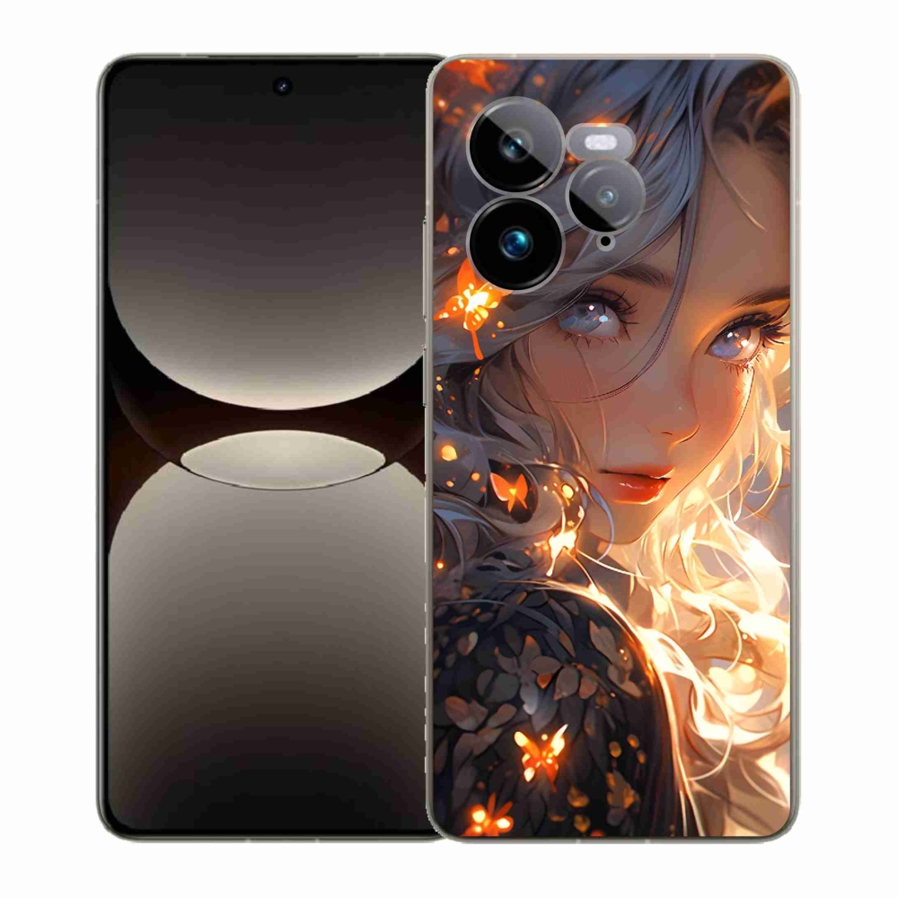 Gélový kryt mmCase na Realme GT 7 Pro 5G - dievča a motýle