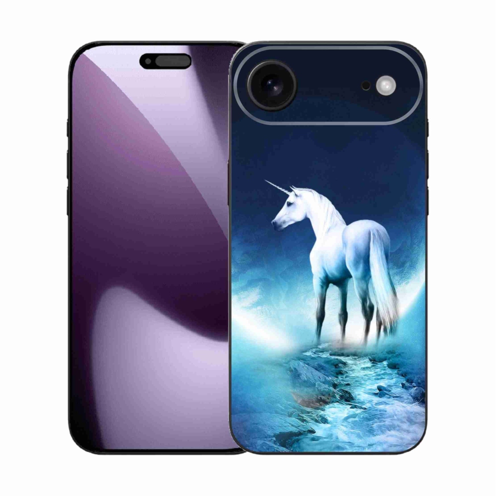 Gélový kryt mmCase na iPhone 17 Air - biely jednorožec
