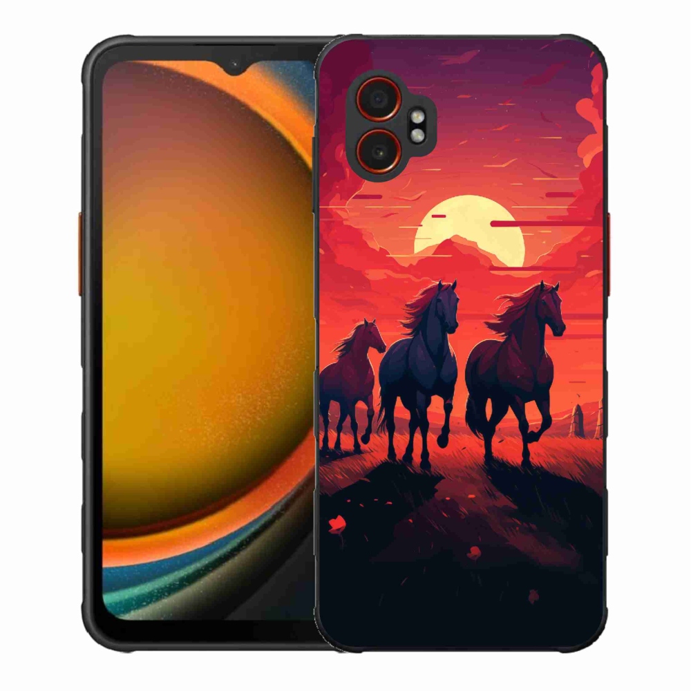 Gélový kryt mmCase na Samsung Galaxy Xcover 7 Pro - kone a západ slnka