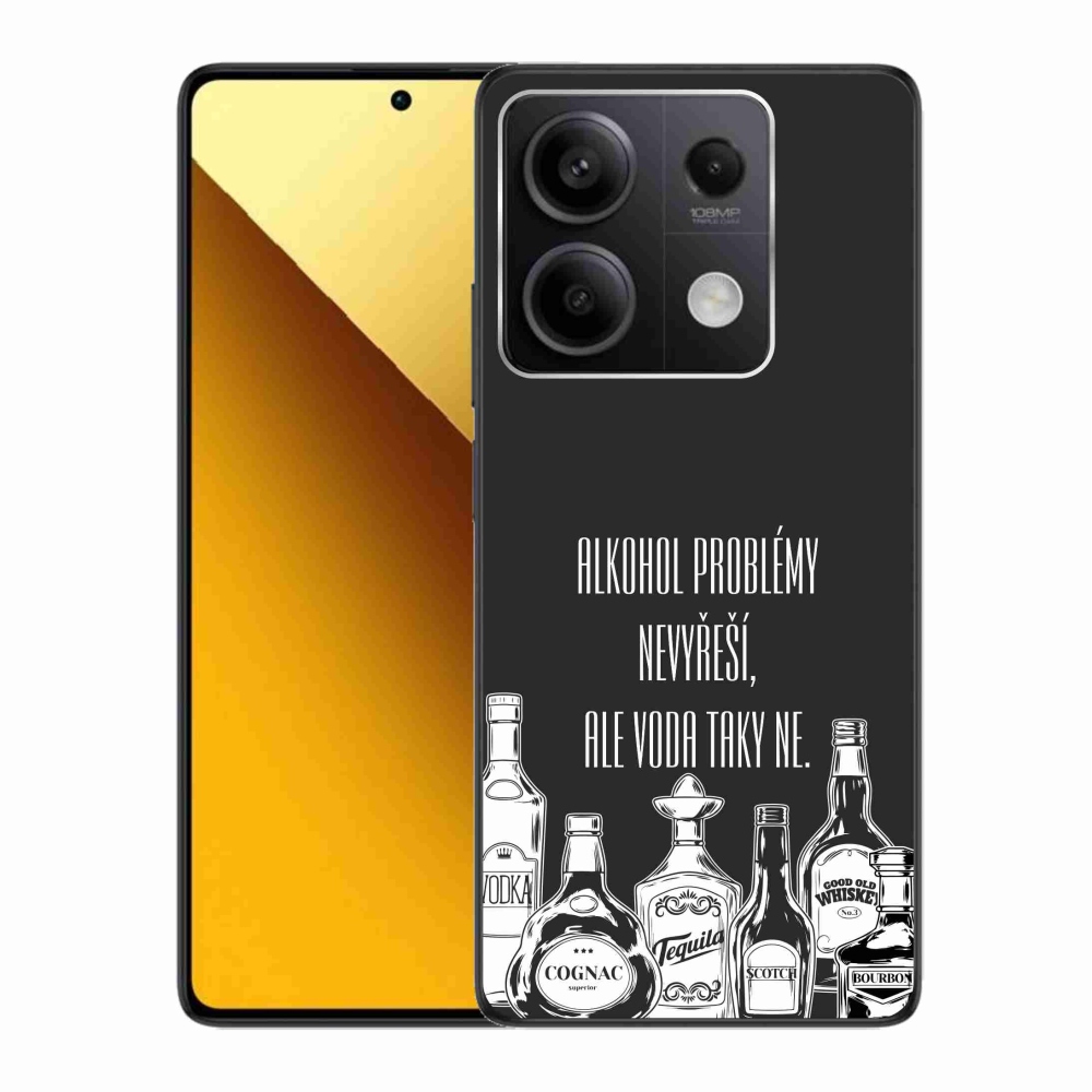 Gélový kryt mmCase na Xiaomi Redmi Note 13 5G - vtipný text čierne pozadie