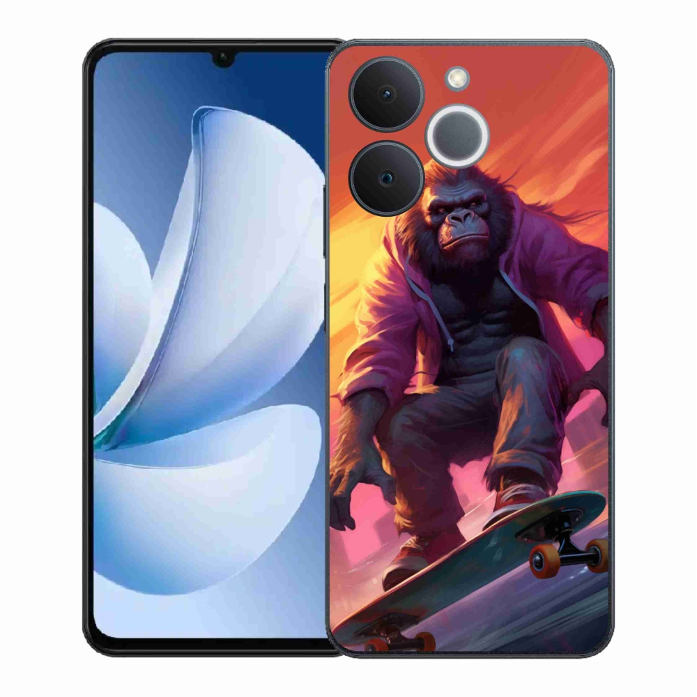 Gélový kryt mmCase na Realme Note 70T - gorila na skateboarde