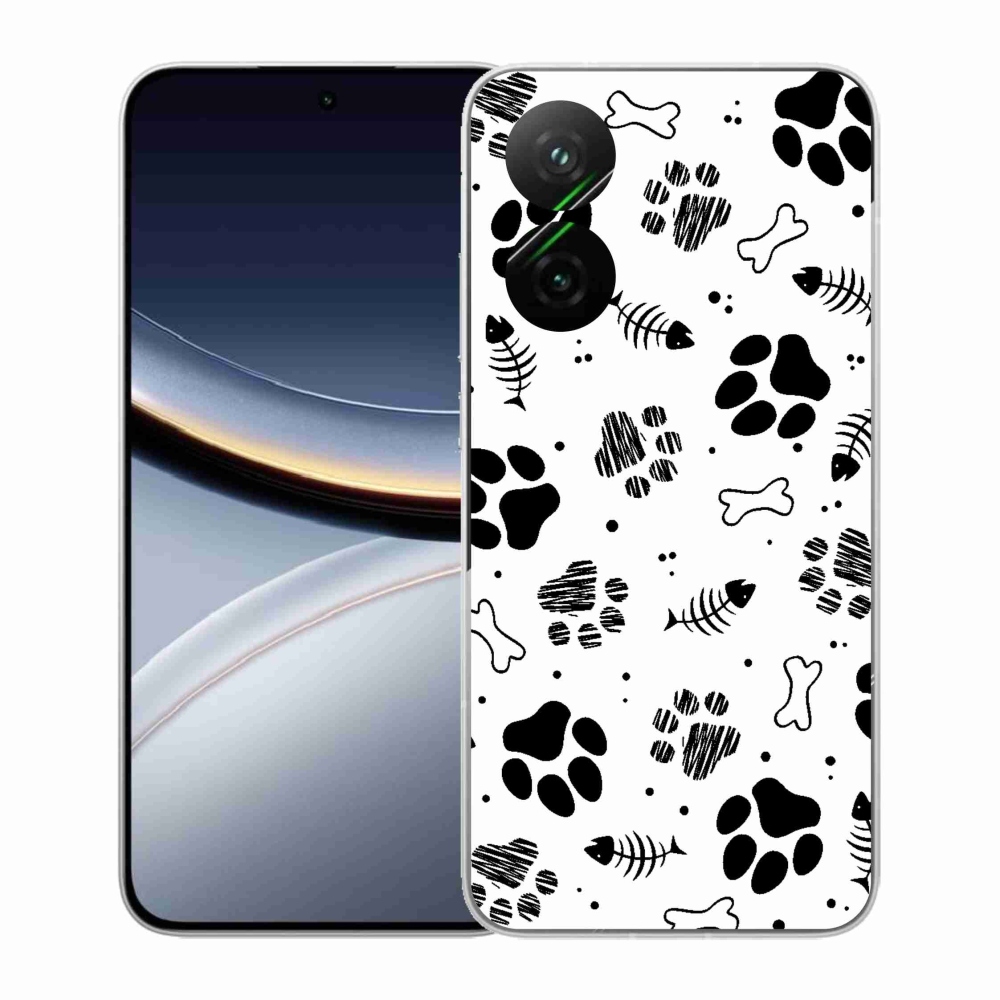 Gélový kryt mmCase na Xiaomi Poco F7 5G - psie labky 1