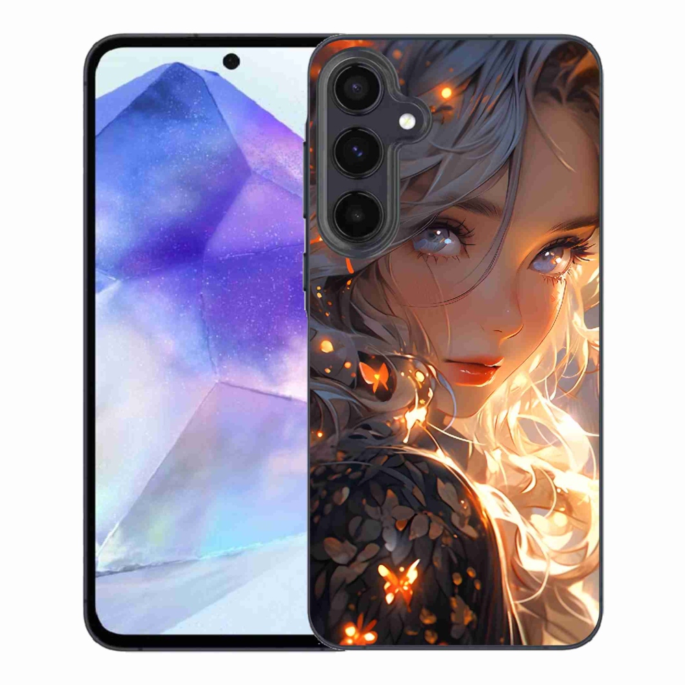 Gélový kryt mmCase na Samsung Galaxy A55 5G - dievča a motýle