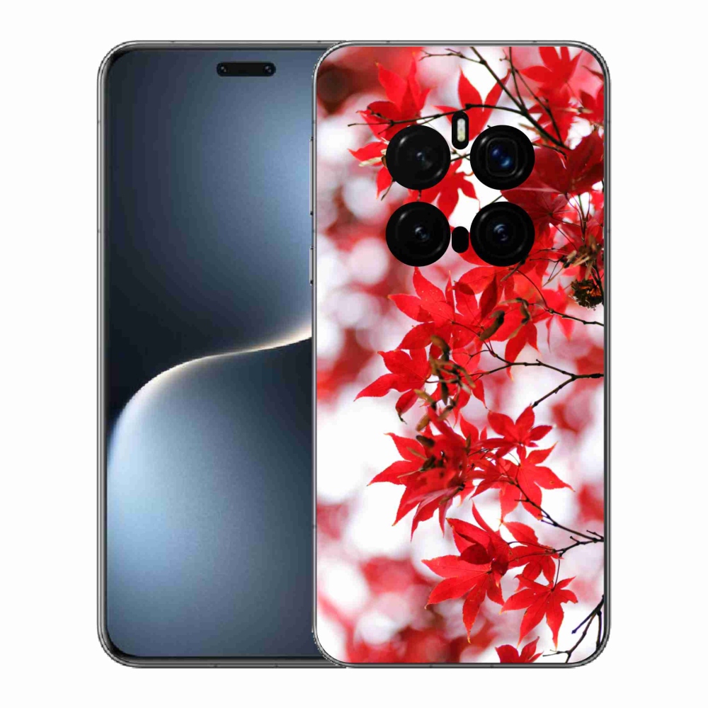 Gélový kryt mmCase na Honor Magic 7 Pro 5G - červené listy