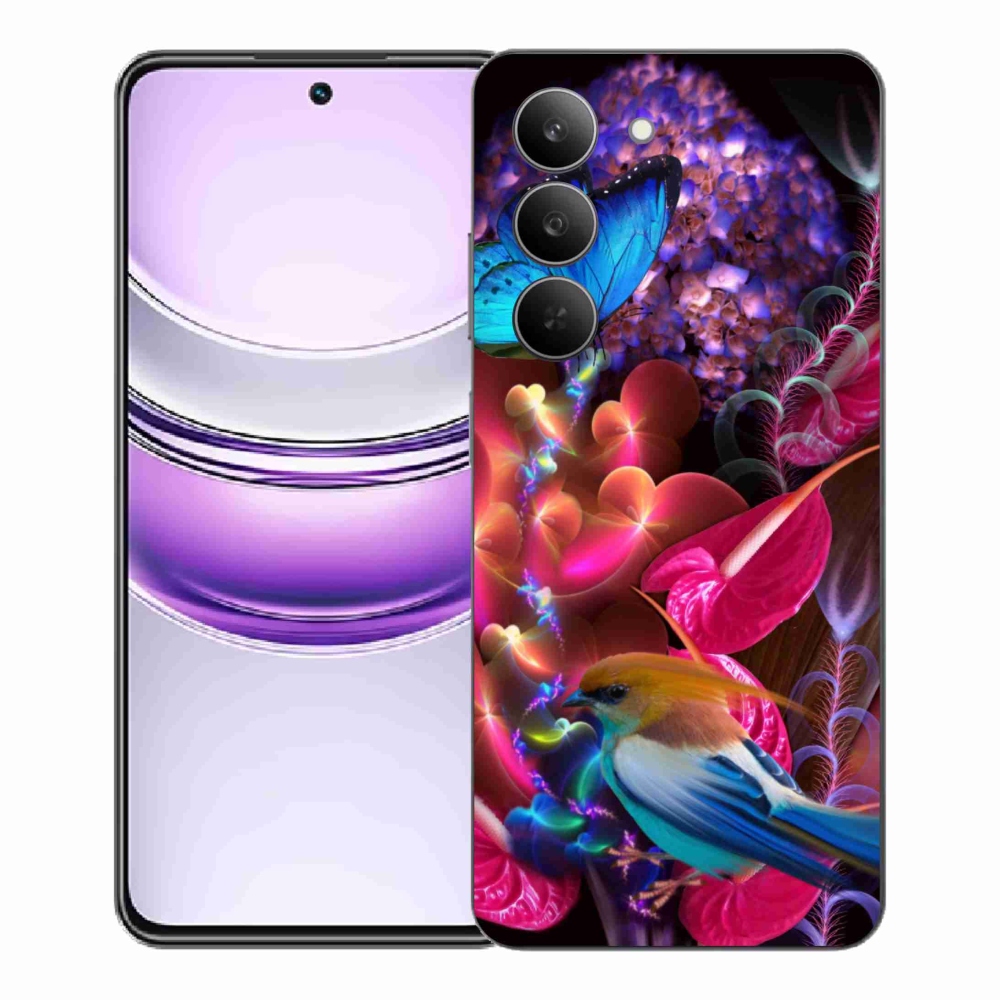 Gélový kryt mmCase na Realme 14x 5G - farebné kvety