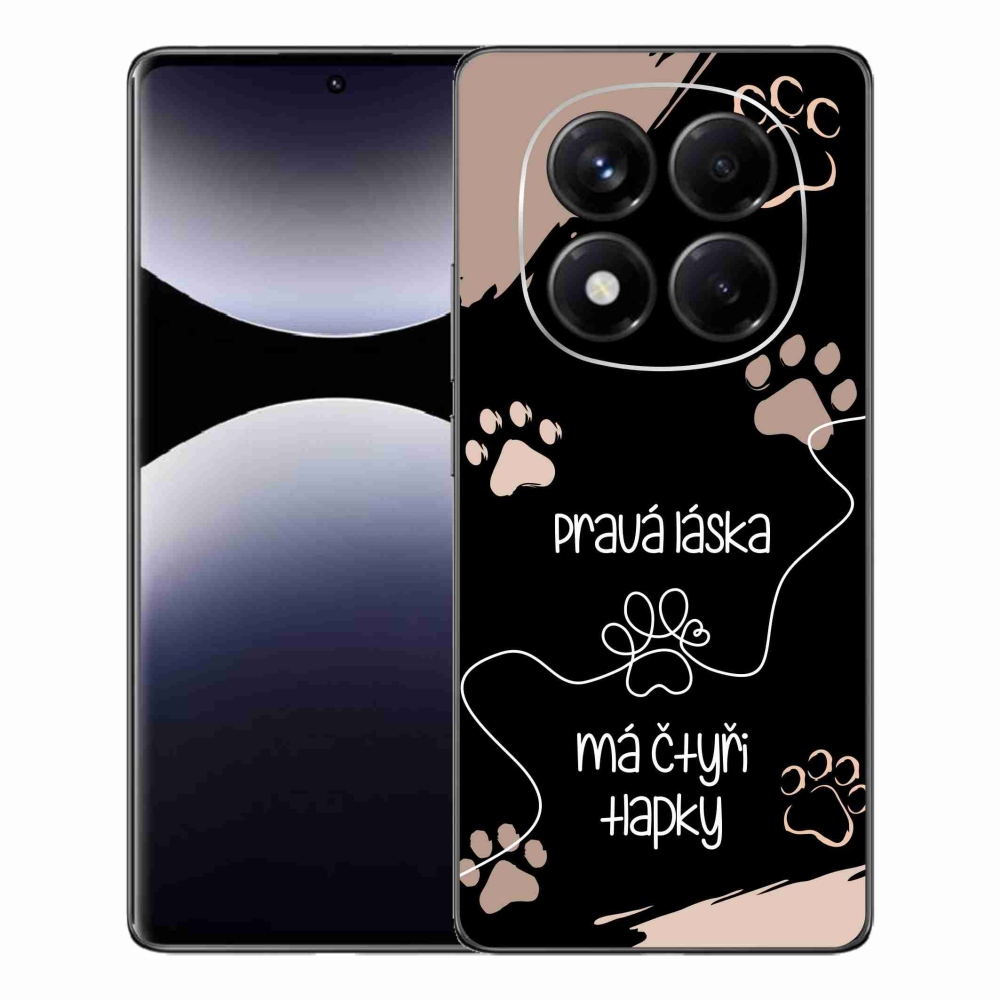 Gélový kryt mmCase na Xiaomi Redmi Note 14 Pro - psí motív 1 čierne pozadie