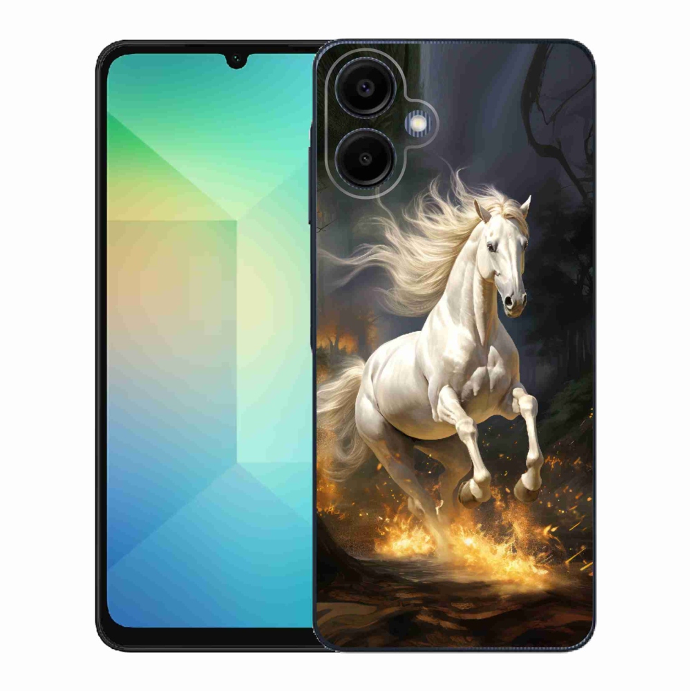 Gélový kryt mmCase na Samsung Galaxy A06 4G - biely kôň 2