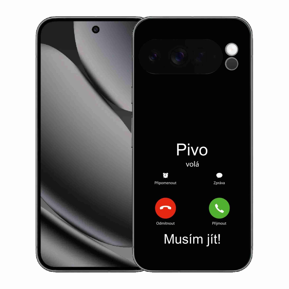Gélový kryt mmCase na Google Pixel 10 Pro XL - pivo volá čierne pozadie