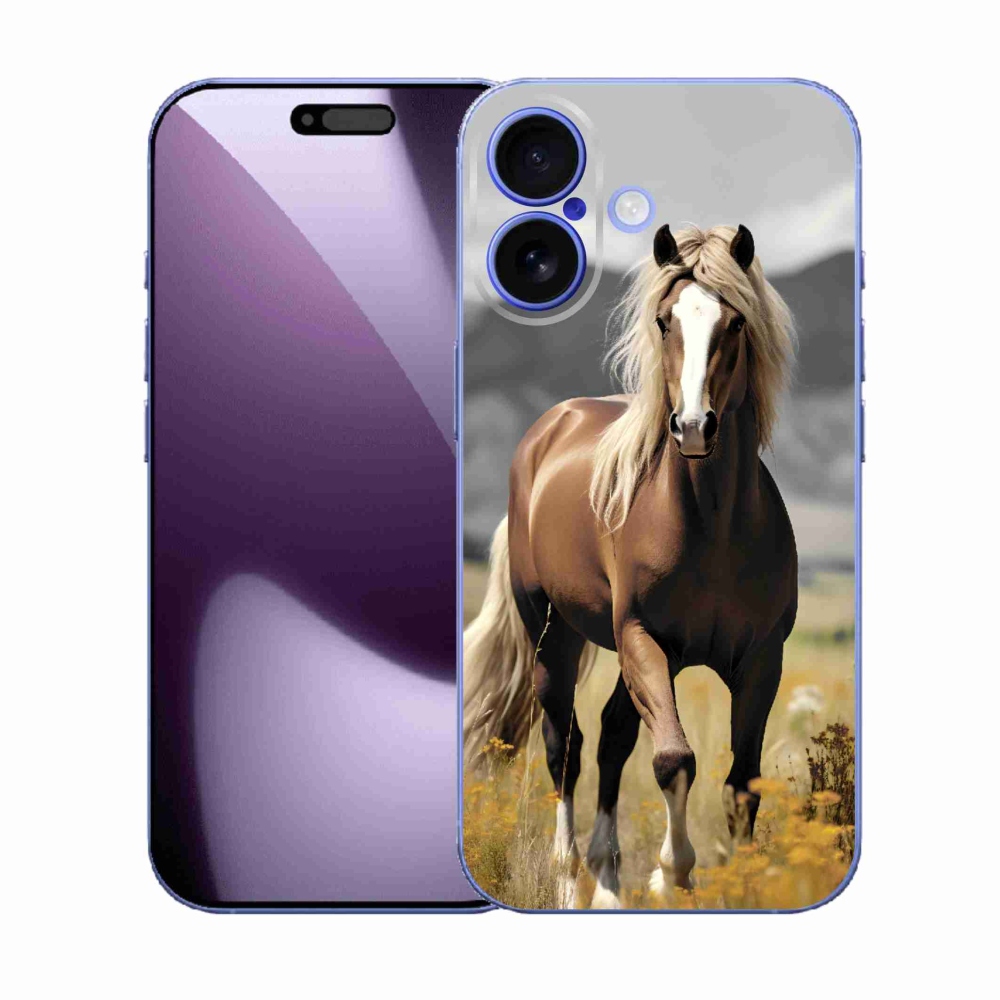 Gélový kryt mmCase na iPhone 17 - hnedý kôň 1