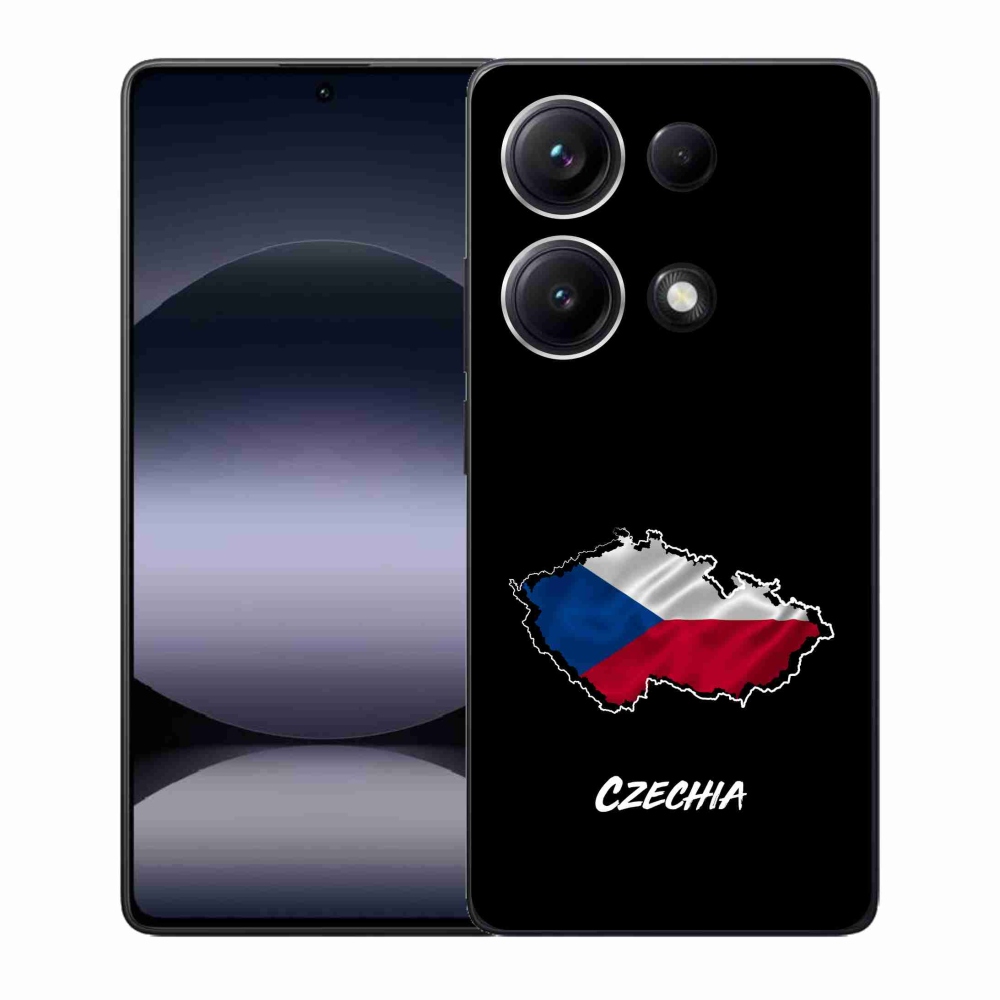 Gélový kryt mmCase na Xiaomi Redmi Note 14S - Czechia čierne pozadie