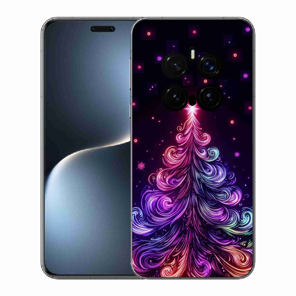 Gélový kryt mmCase na Honor Magic 7 Pro 5G - neónový vianočný stromček 1