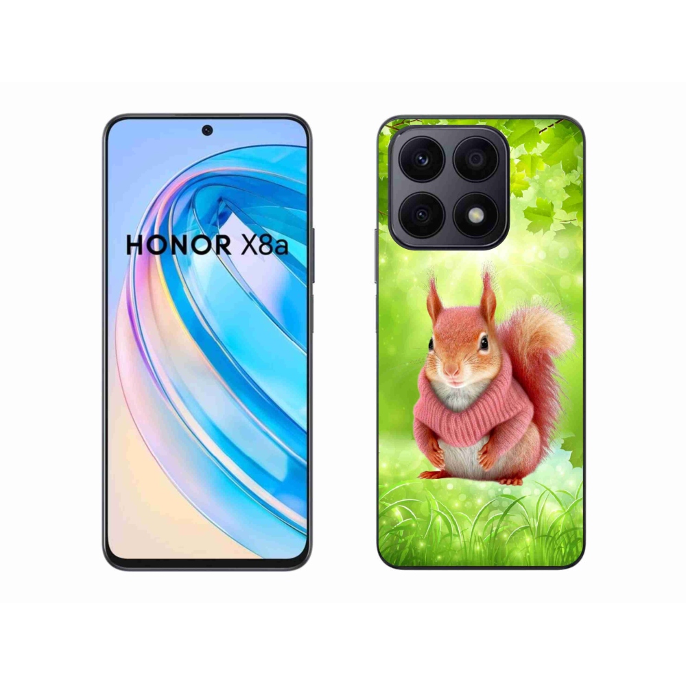 Gélový kryt mmCase na Honor X8a - veverička vo svetri