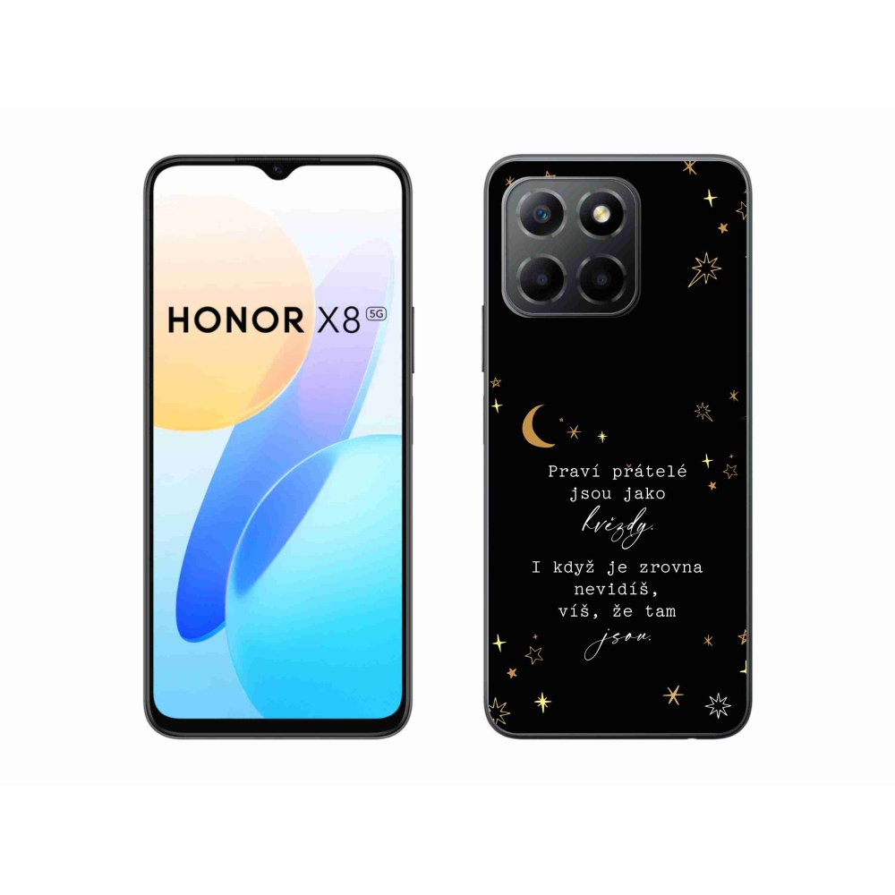 Gélový kryt mmCase na Honor X8 5G/Honor 70 Lite 5G - citát 6 čierne pozadie