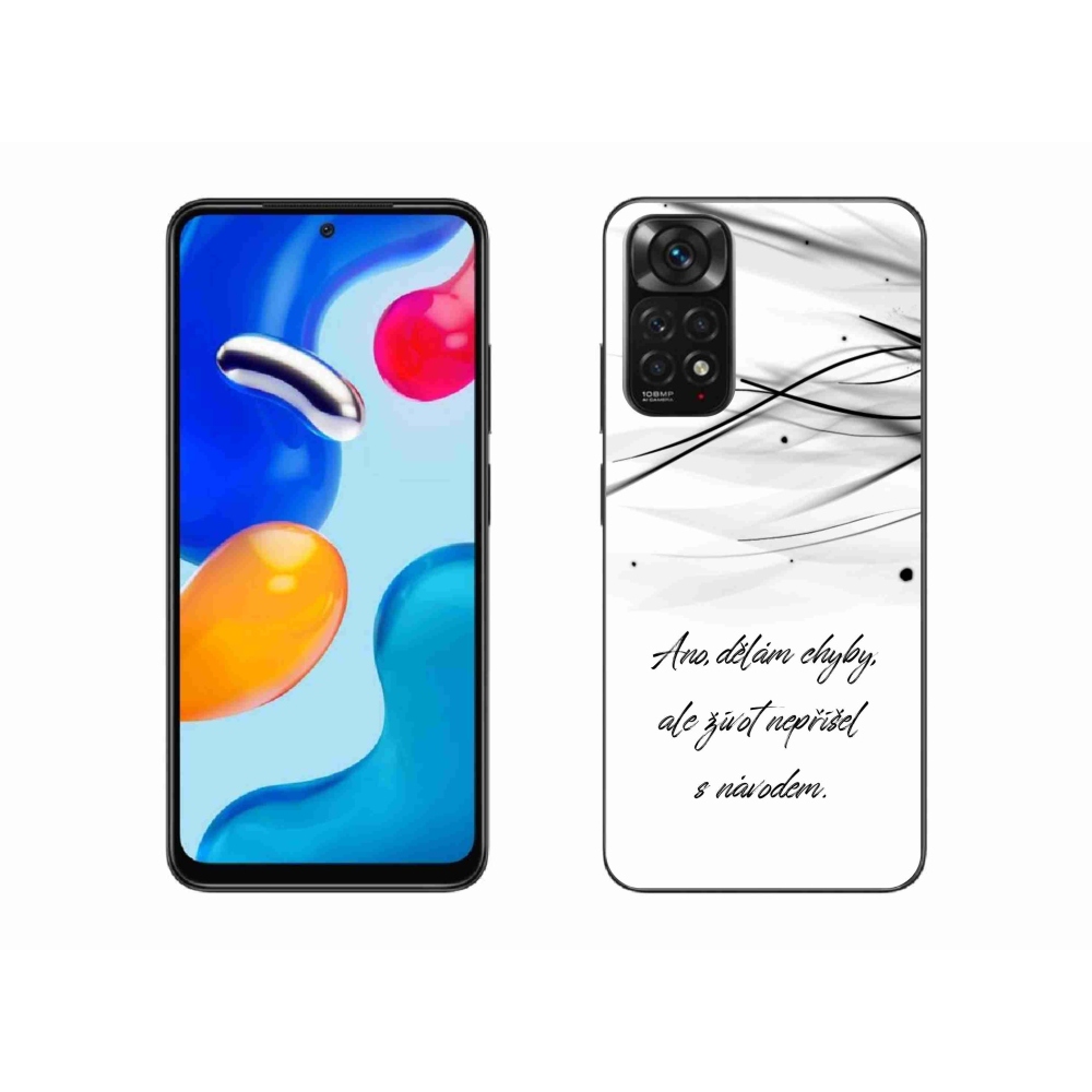 Gélový kryt mmCase na Xiaomi Redmi Note 11S 4G - citát biele pozadie