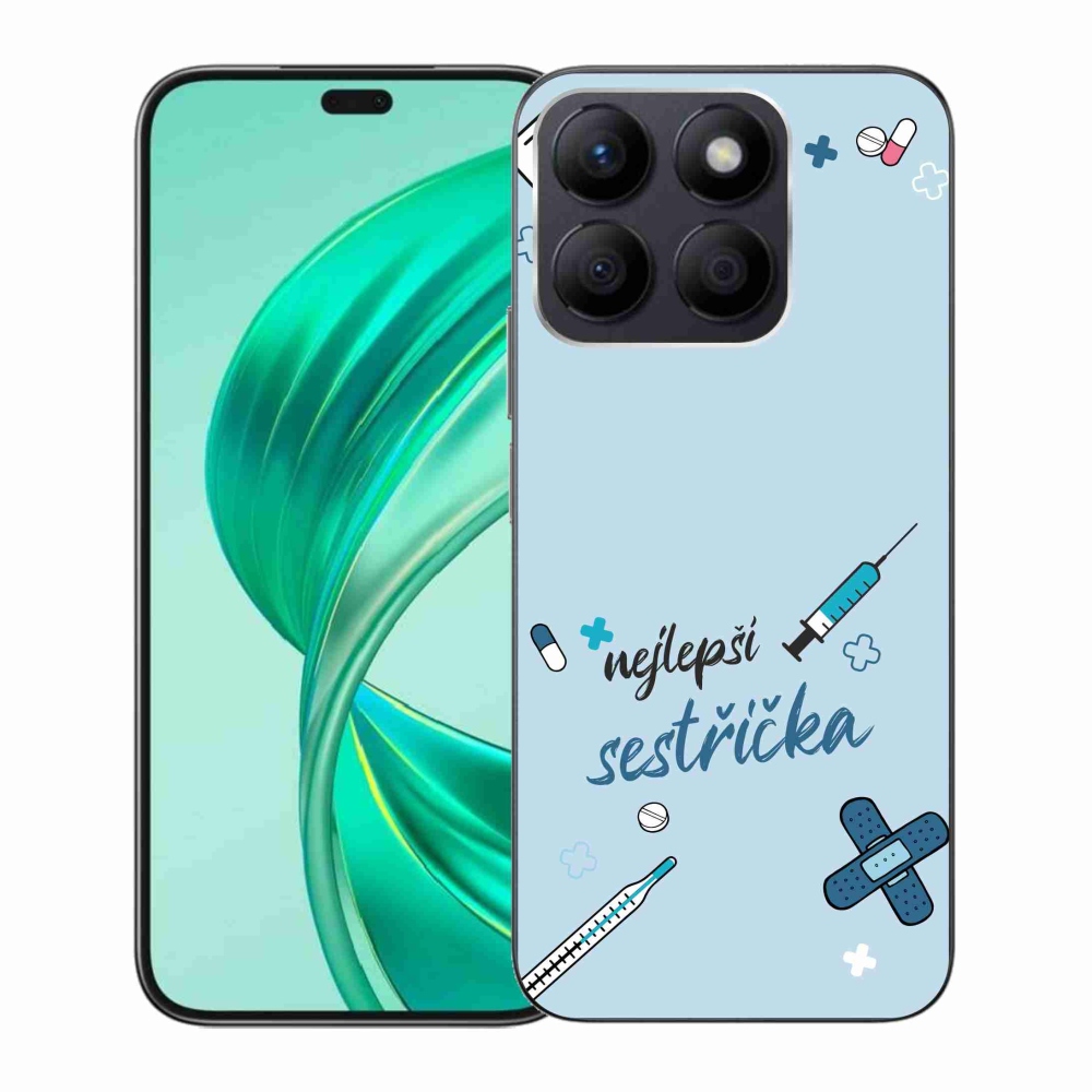 Gélový kryt mmCase na Honor X8b - najlepšia sestrička modré pozadie