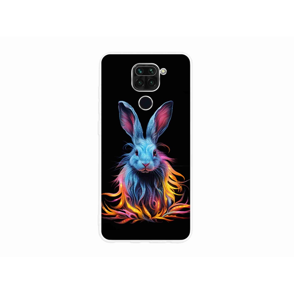 Gelový kryt mmCase na Xiaomi Redmi Note 9 - abstraktní zajíc