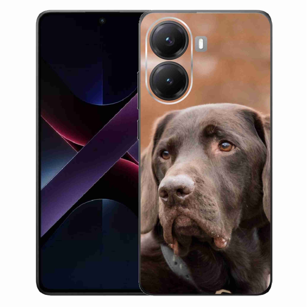 Gélový kryt mmCase na Xiaomi Poco X7 Pro 5G - hnedý labrador