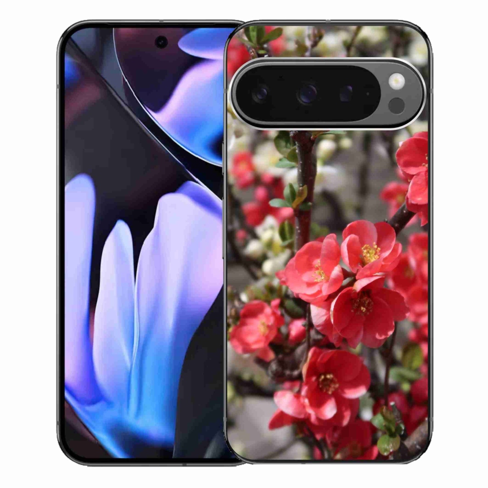 Gélový kryt mmCase na Google Pixel 9 Pro XL - červené kvety