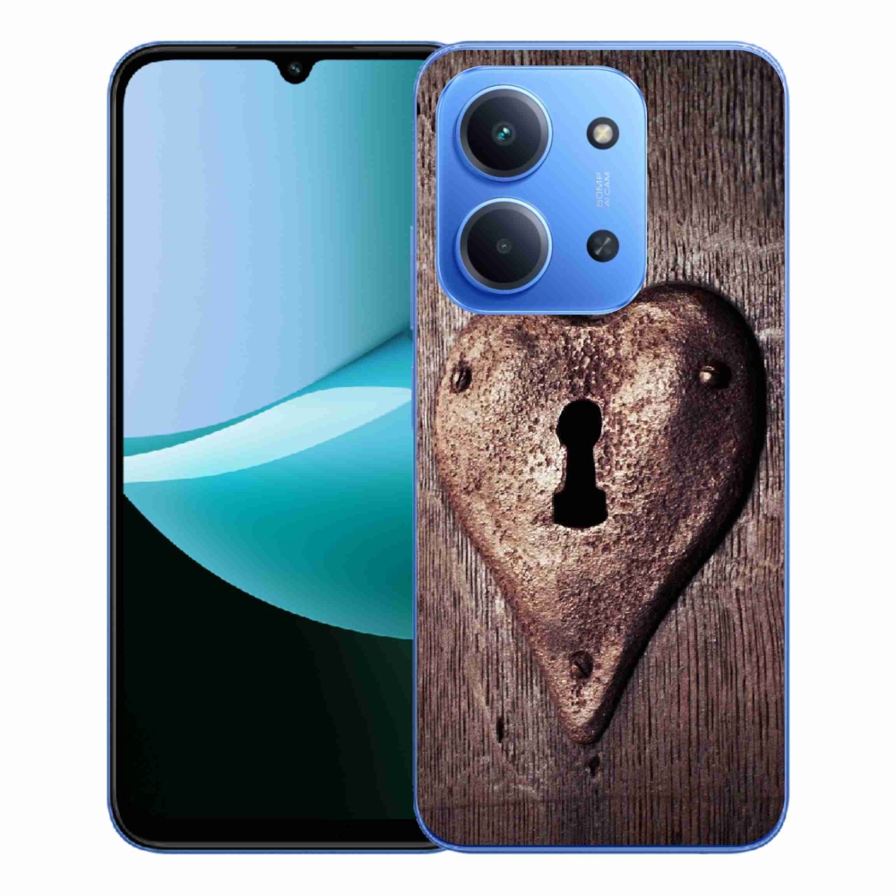 Gélový kryt mmCase na Xiaomi Redmi 15C 4G/5G (173mm) - zámok v tvare srdca
