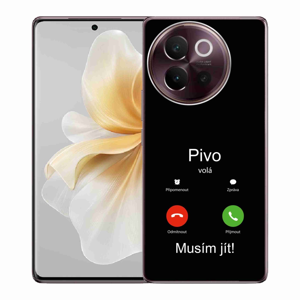 Gélový kryt mmCase na Vivo V40 Lite 5G - pivo volá čierne pozadie