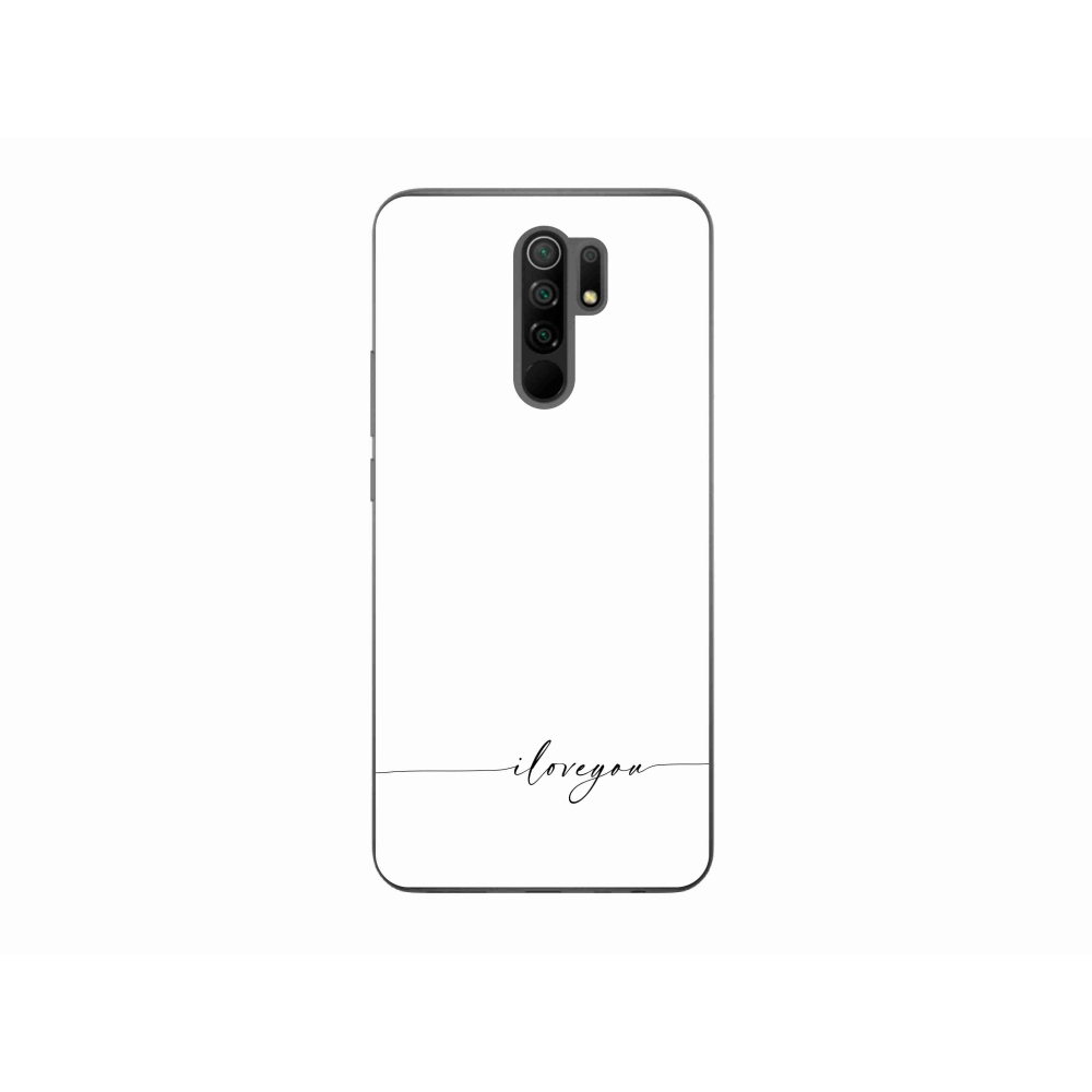 Gélový kryt mmCase na Xiaomi Redmi 9 - I love you biele pozadie
