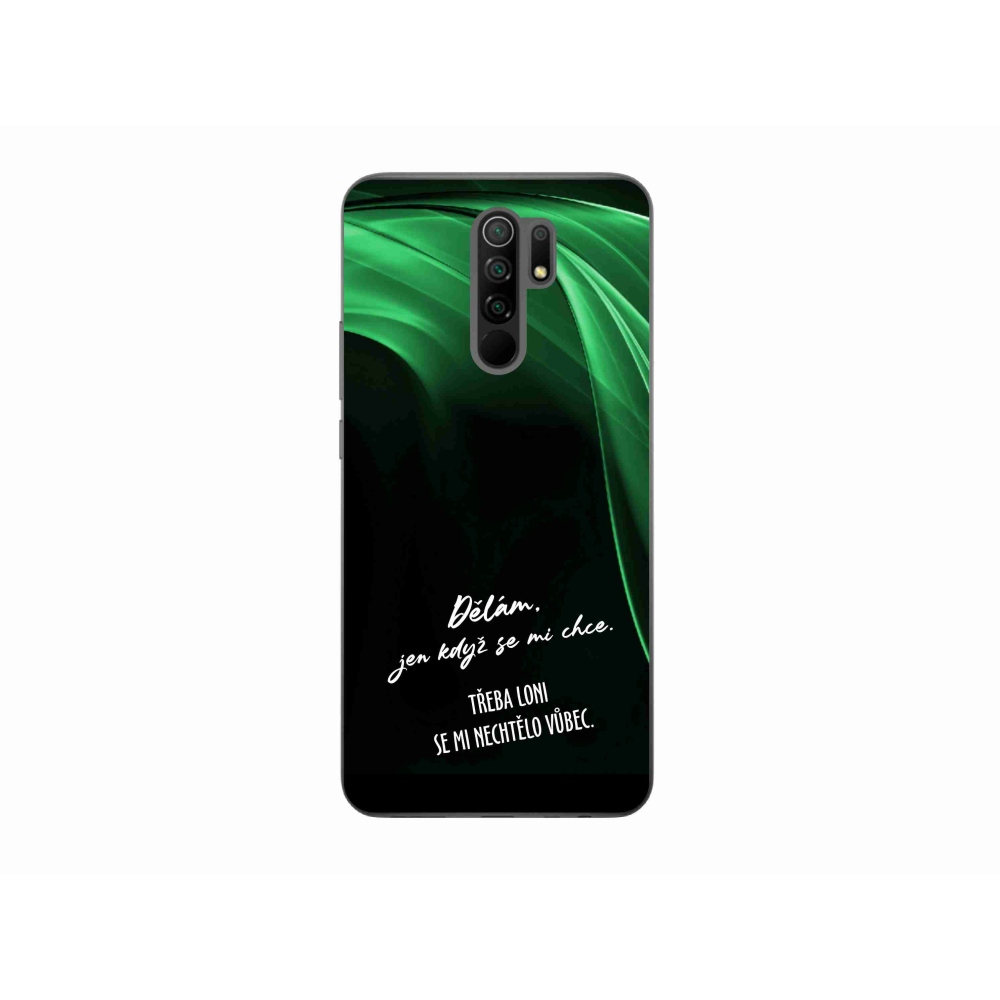 Gélový kryt mmCase na Xiaomi Redmi 9 - vtipný text 12 čierne pozadie