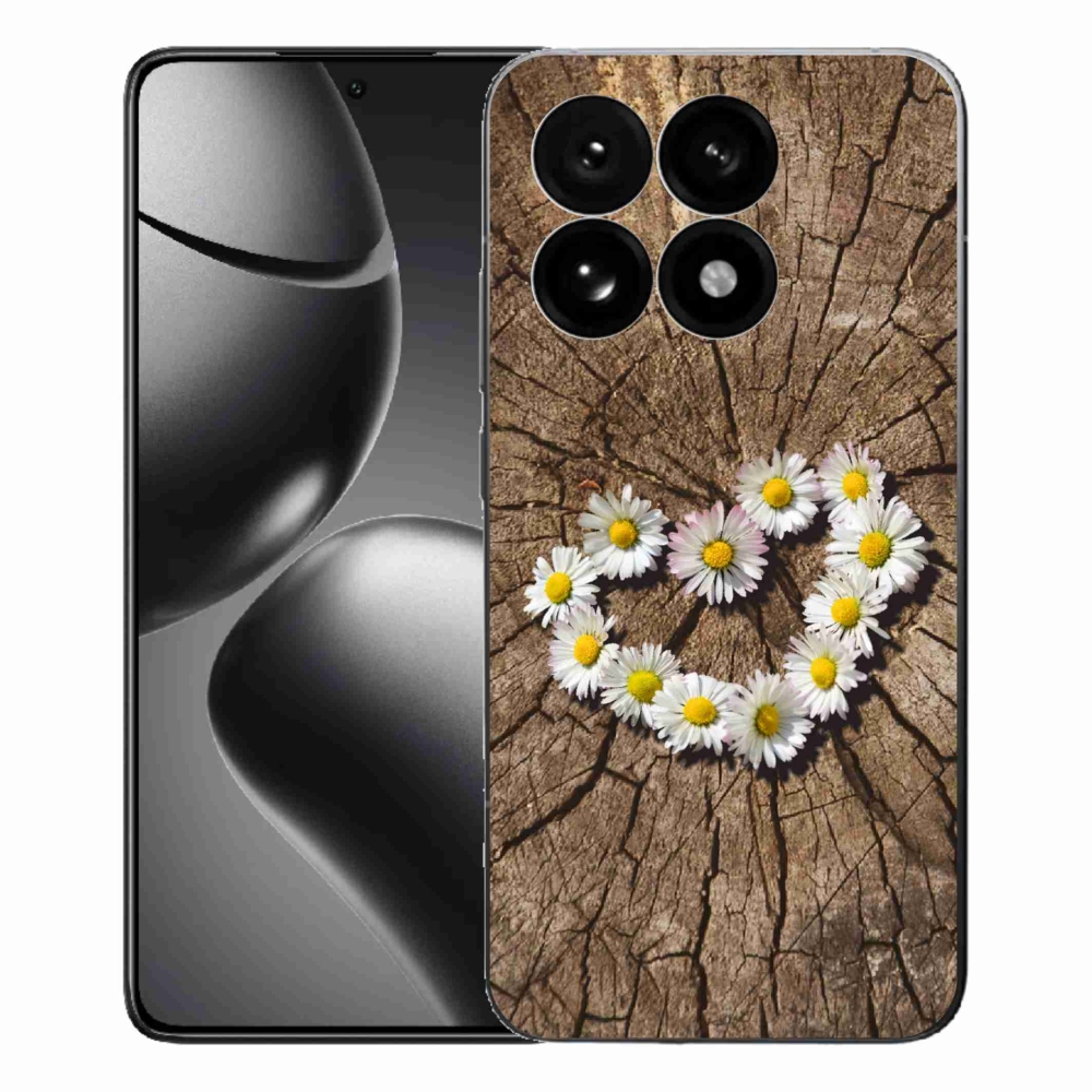 Gélový kryt mmCase na Xiaomi 15T - srdce z margaréty