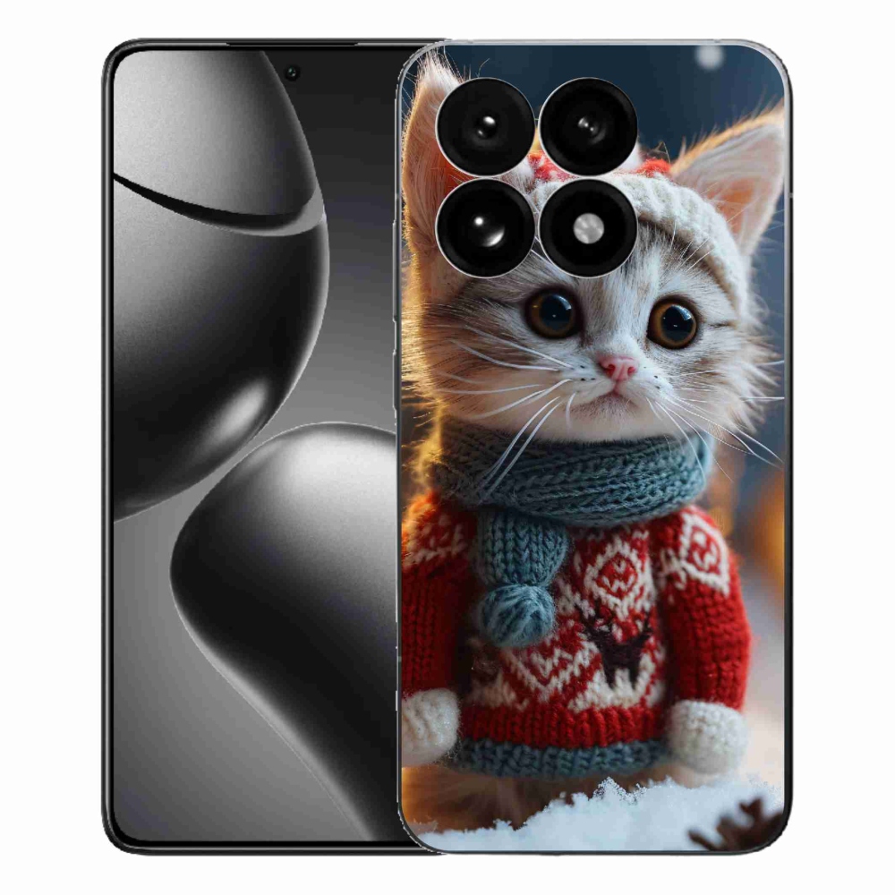 Gélový kryt mmCase na Xiaomi 15T - mačiatko vo svetri