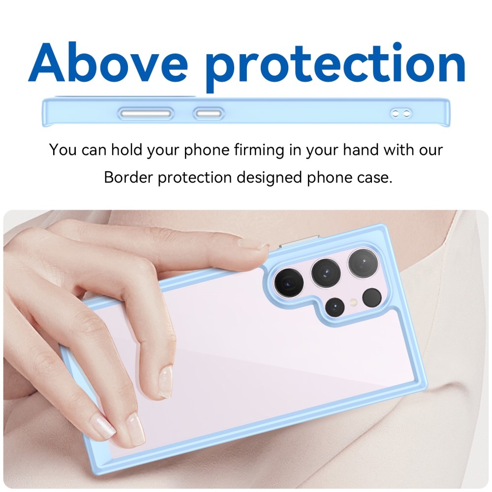 Gélový obal s pevným chrbtom na Samsung Galaxy S24 Ultra - modrý
