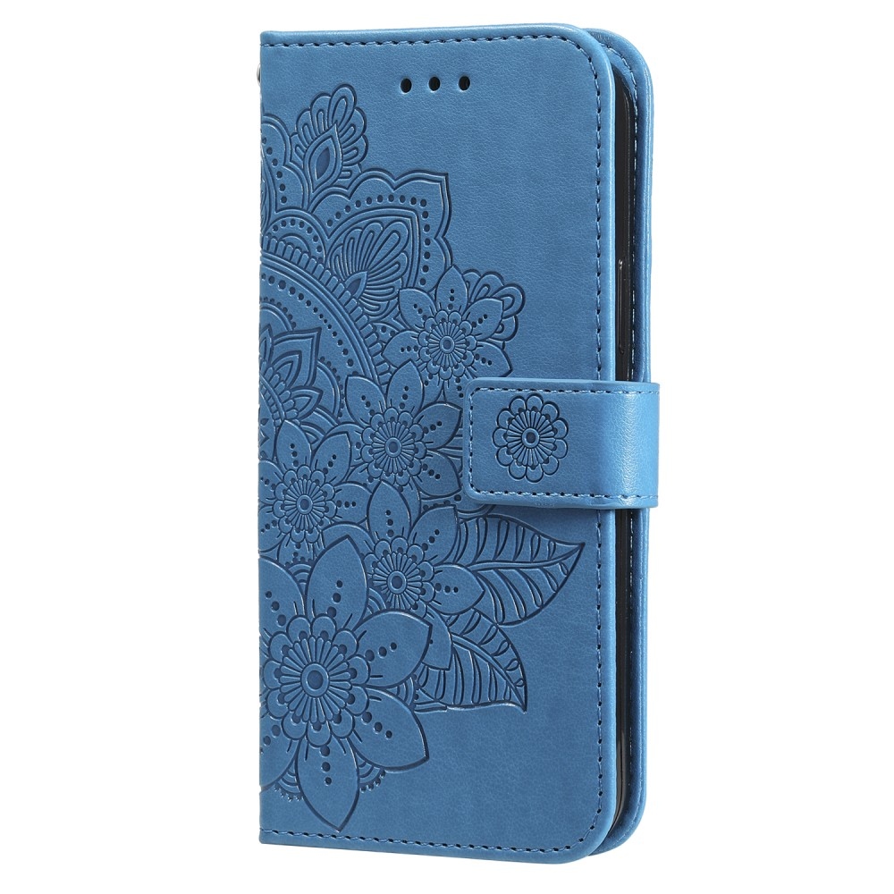 Mandala knižkové púzdro na Xiaomi Redmi Note 13 Pro+ 5G - modré