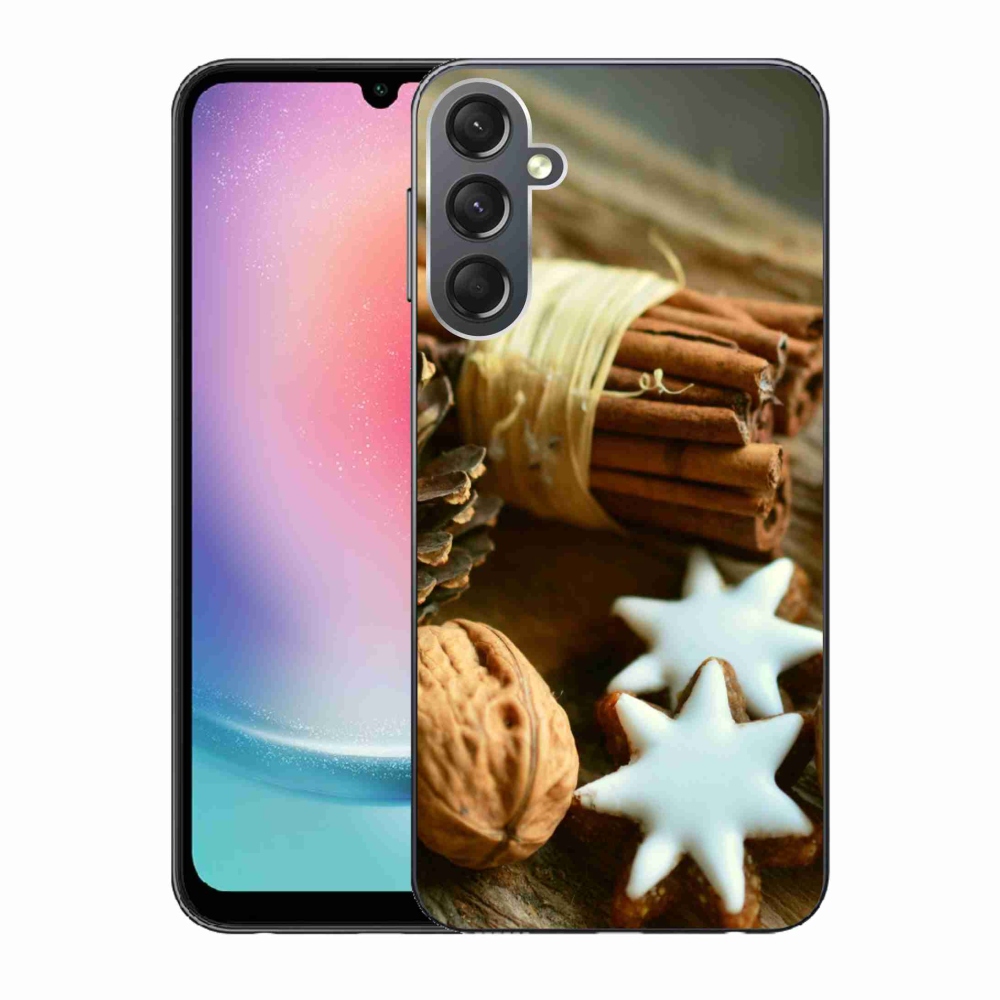 Gélový kryt mmCase na Samsung Galaxy A24 - škorica a perníčky