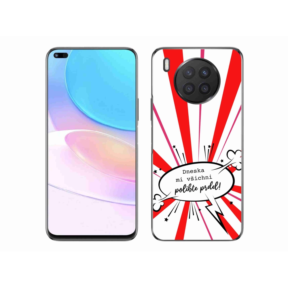 Gélový kryt mmCase na Huawei Nova 8i - vtipný text 15 biele pozadie