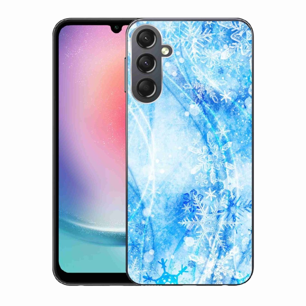 Gélový kryt mmCase na Samsung Galaxy A24 - snehové vločky