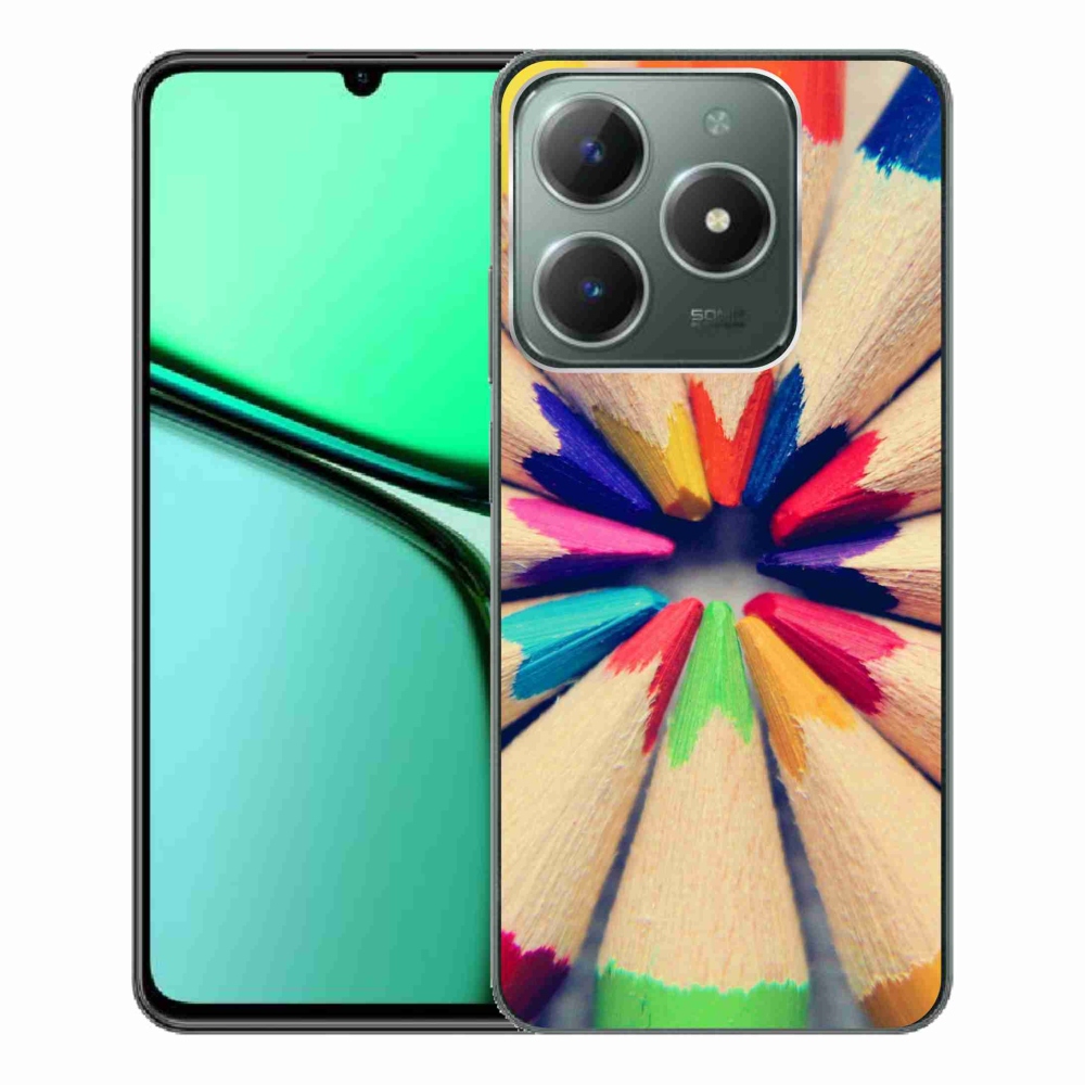 Gélový kryt mmCase na Realme C61 - pastelky