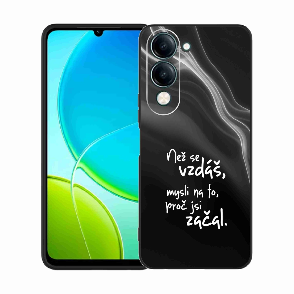 Gélový kryt mmCase na Vivo Y29s 5G - citát 2 čierne pozadie