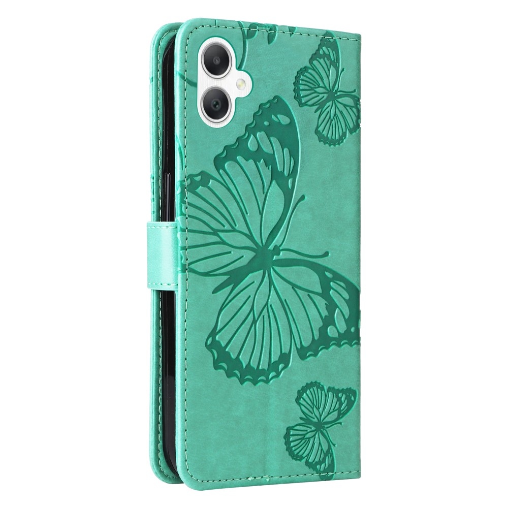 Big Butterfly knižkové púzdro na Samsung Galaxy A06 4G - modrozelené
