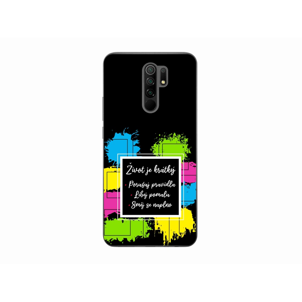 Gélový kryt mmCase na Xiaomi Redmi 9 - citát 5 čierne pozadie