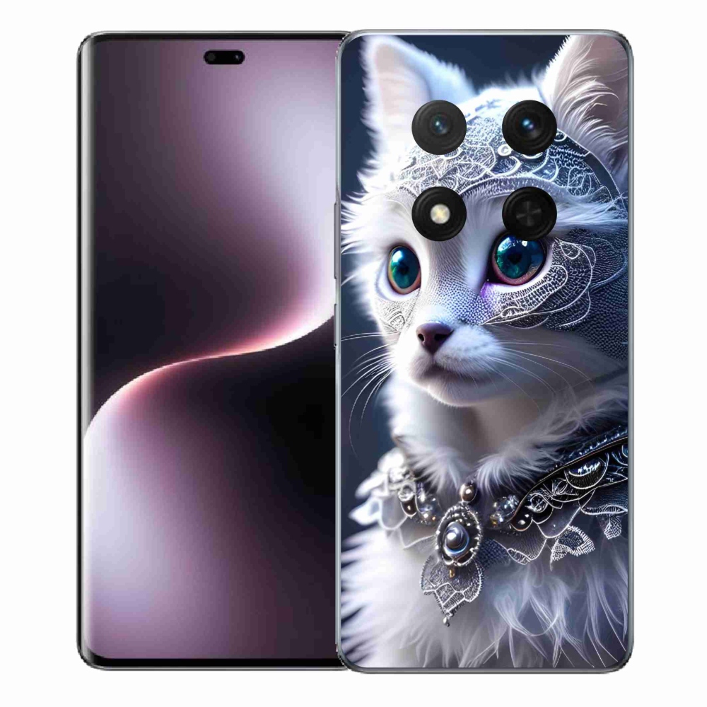 Gélový kryt mmCase na Honor Magic 7 Lite 5G - biela mačka
