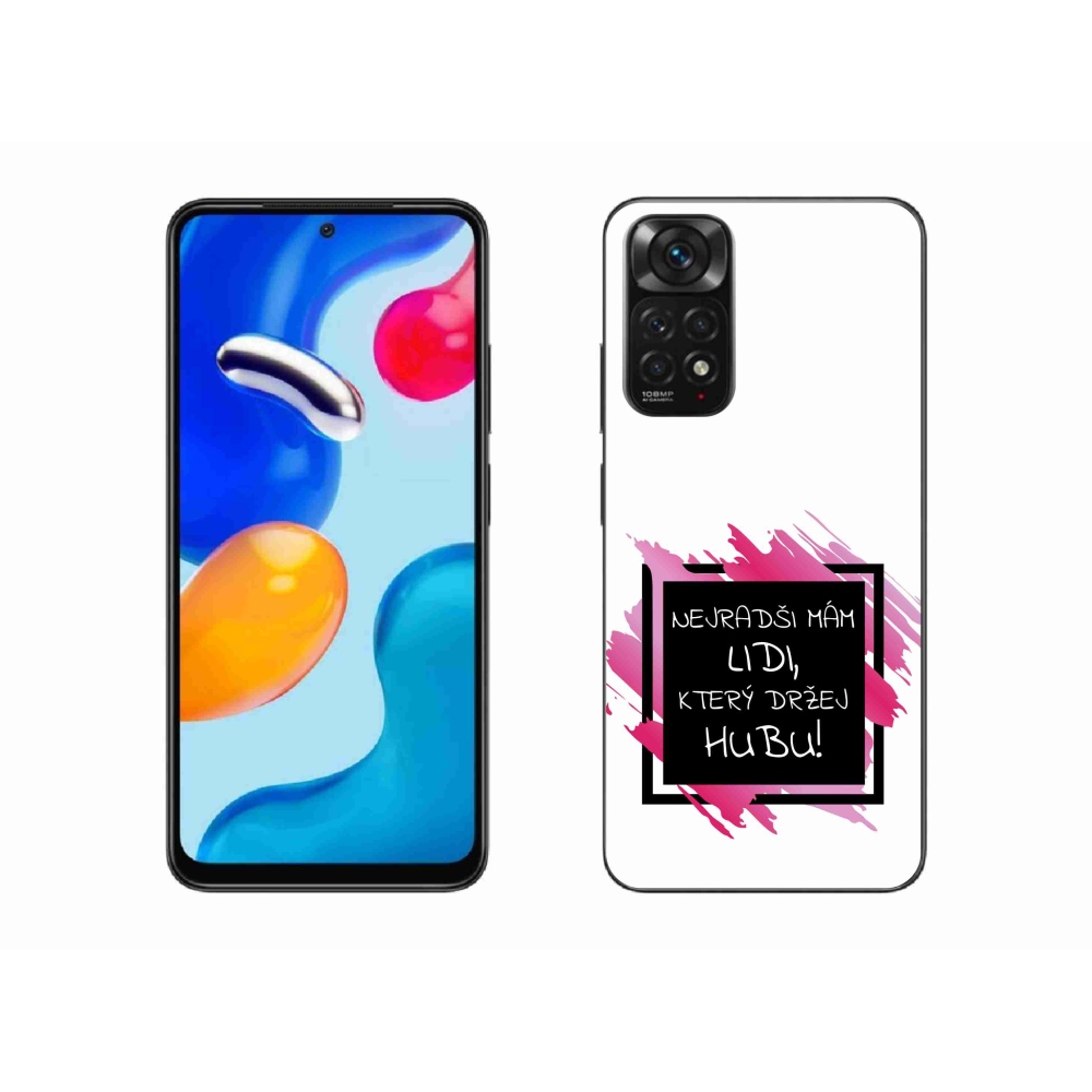 Gélový kryt mmCase na Xiaomi Redmi Note 11S 4G - vtipný text 7 čiernobiele pozadie