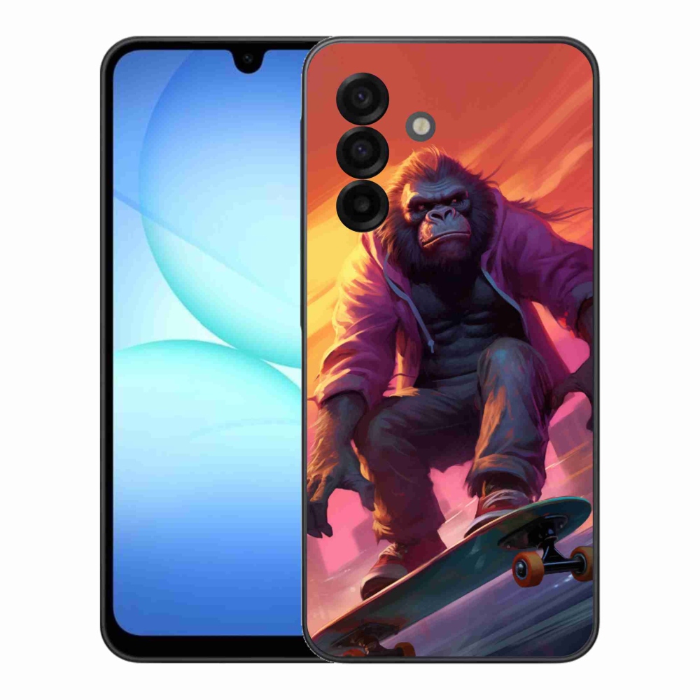 Gélový kryt mmCase na Samsung Galaxy A17 5G - gorila na skateboarde